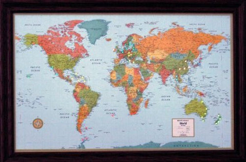 Lightravels Illuminated World Map with Frame - Wide World Maps & MORE! - Office Product - Lightravels - Wide World Maps & MORE!