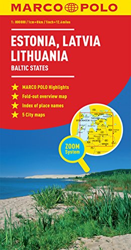 Estonia, Latvia, Lithuania Marco Polo Map (Baltic States) (Marco Polo Maps) - Wide World Maps & MORE! - Book - Marco Polo Travel Publilshing - Wide World Maps & MORE!