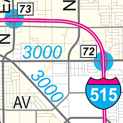 Las Vegas Valley Arterial Streets Wall Map Dry Erase Ready-to-Hang - Wide World Maps & MORE! - Map - Wide World Maps & MORE! - Wide World Maps & MORE!