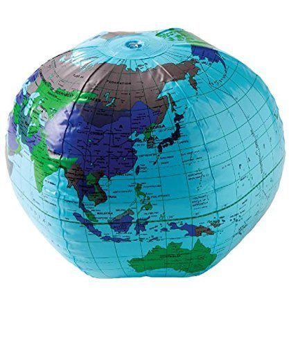 US Toy One Inflatable Earth Globe Vinyl Beach Ball, 16" - Wide World Maps & MORE! - Toy - US Toy - Wide World Maps & MORE!