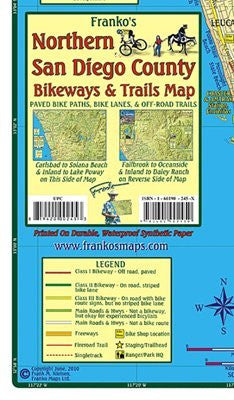 Franko Maps Ca San Diego County Trails North Topographic Trail Maps - Wide World Maps & MORE! - Map - Franko Maps - Wide World Maps & MORE!
