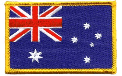 Australia Flag: An Embroidered Iron-On Patch (Two-Pack) - Wide World Maps & MORE! -  - Wide World Maps & MORE! - Wide World Maps & MORE!