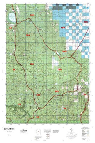 Arizona GMU 5BS Hunt Area / Game Management Unit (GMU) Map - Wide World Maps & MORE! - Map - MyTopo - Wide World Maps & MORE!