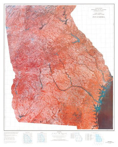 Satellite Image Georgia (GLI0017T) - Wide World Maps & MORE! - Book - Wide World Maps & MORE! - Wide World Maps & MORE!