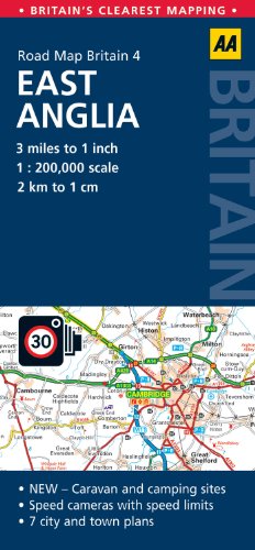 Road Map Britain: East Anglia (AA Road Map Britain) - Wide World Maps & MORE! - Book - Wide World Maps & MORE! - Wide World Maps & MORE!