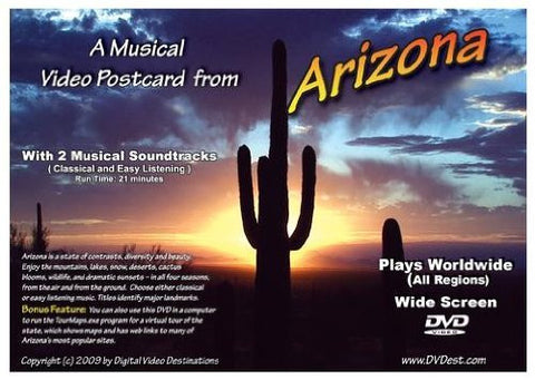 A Musical Video Postcard from Arizona - Wide World Maps & MORE! - DVD - Digital Video Destinations - Wide World Maps & MORE!