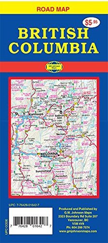 British Columbia, Canada Road Map - Wide World Maps & MORE! - Map - GM Johnson - Wide World Maps & MORE!