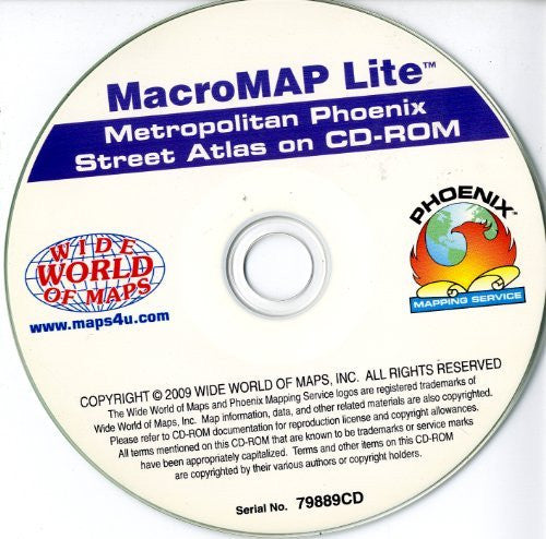 MacroMAP Lite Metropolitan Phoenix Street Atlas on CD-ROM - Wide World Maps & MORE! - Software - Yellow1 - Wide World Maps & MORE!