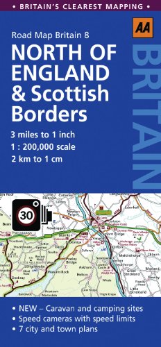 Road Map Britain: North of England & Scottish Borders (Aa Road Map Britain Series) - Wide World Maps & MORE! - Book - Wide World Maps & MORE! - Wide World Maps & MORE!