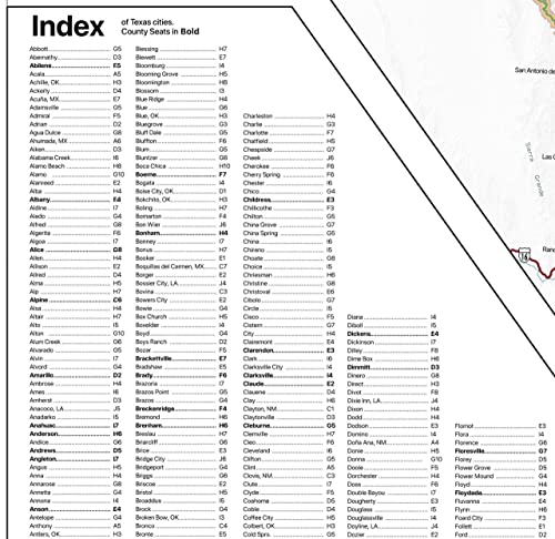 Texas Wall Map BIG TEX Large 46 x 46 inch - Wide World Maps & MORE!