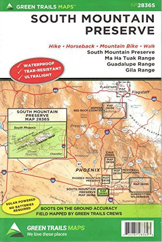 South Mountain Preserve: Hike, Horseback, Mountain Bike, Walk - Wide World Maps & MORE! - Map - Green Trails Maps - Wide World Maps & MORE!