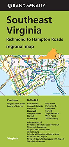 Rand McNally Southeast Virginia Regional Map: Richmond to Hampton Roads - Wide World Maps & MORE!