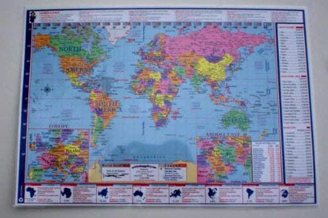 LEARN-A-FACT World / U. S. A. Desk Map - Wide World Maps & MORE! - Map - Rockford Publishing - Wide World Maps & MORE!