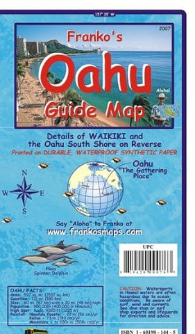 Oahu Guide Map - Laminated - Wide World Maps & MORE! - Book - Franko Maps - Wide World Maps & MORE!