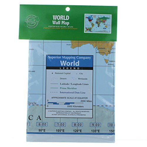 World Wall Map - Wide World Maps & MORE! - Office Product - USA AMERICA - Wide World Maps & MORE!