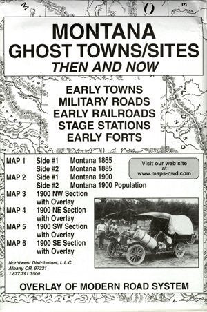 Montana, Ghost Towns, 5 Map Set Then & Now - Wide World Maps & MORE! - Map - Northwest Distributors - Wide World Maps & MORE!