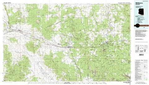 Williams Arizona 1:100,000-scale USGS Topographic Map: 30 X 60 Minute Series (1983) - Wide World Maps & MORE!