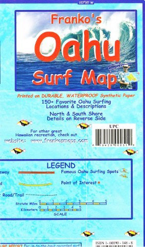 Franko's OAHU Surf Map - Wide World Maps & MORE! - Book - FrankosMaps - Wide World Maps & MORE!