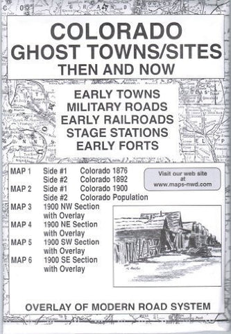 Colorado, Ghost Towns, Then & Now; 6 Map Set - Wide World Maps & MORE! - Map - Northwest Distributors - Wide World Maps & MORE!