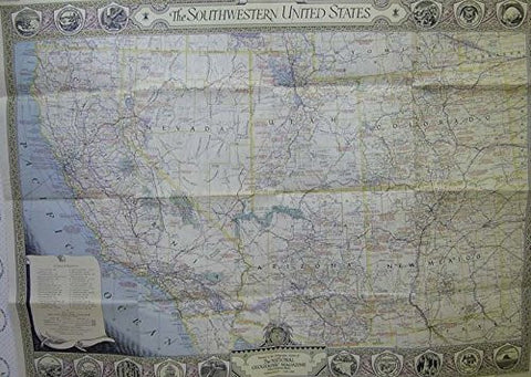 Map of The Southwestern United States 1940 and 1948 (map only) - Wide World Maps & MORE! - Book - Wide World Maps & MORE! - Wide World Maps & MORE!