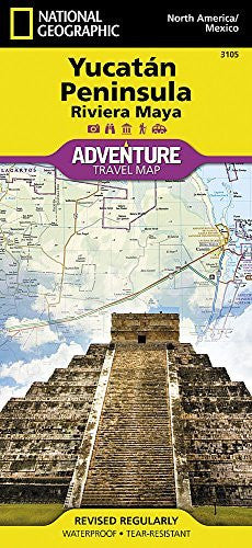 Yucatan Peninsula: Riviera Maya [Mexico] (National Geographic Adventure Map) - Wide World Maps & MORE! - Book - National Geographic Maps - Wide World Maps & MORE!