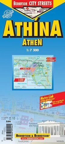 Athens City Streets Laminated Map by B&B - Wide World Maps & MORE! - Book - Wide World Maps & MORE! - Wide World Maps & MORE!