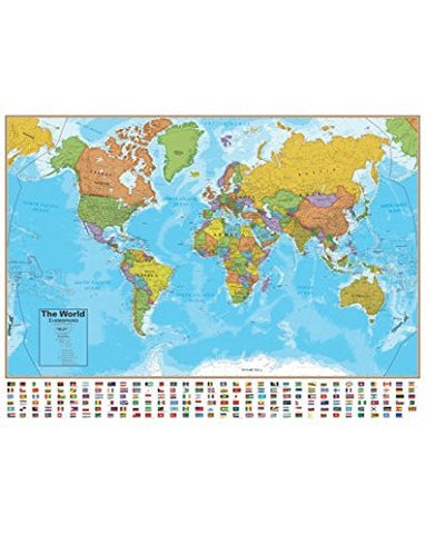 World Large Laminated Wall Map - Wide World Maps & MORE! - Map - Wide World Maps & MORE! - Wide World Maps & MORE!