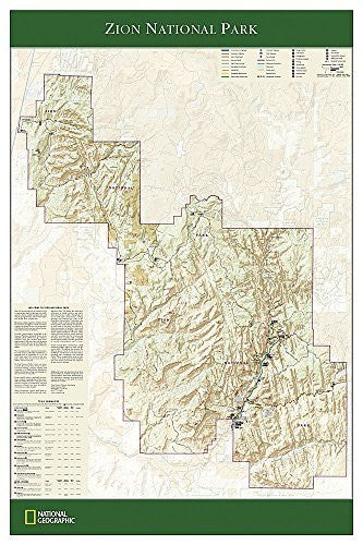 Zion National Park [Tubed] (National Geographic Reference Map) - Wide World Maps & MORE! - Book - Wide World Maps & MORE! - Wide World Maps & MORE!