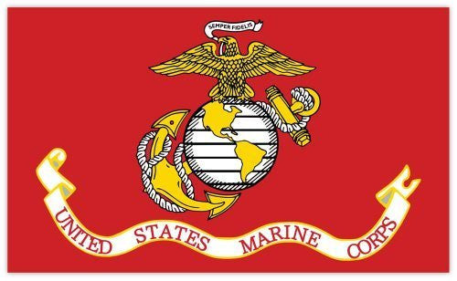 United States Marine Corps Marines flag sticker decal 5" x 3" - Wide World Maps & MORE! - Automotive Parts and Accessories - Flag It - Wide World Maps & MORE!