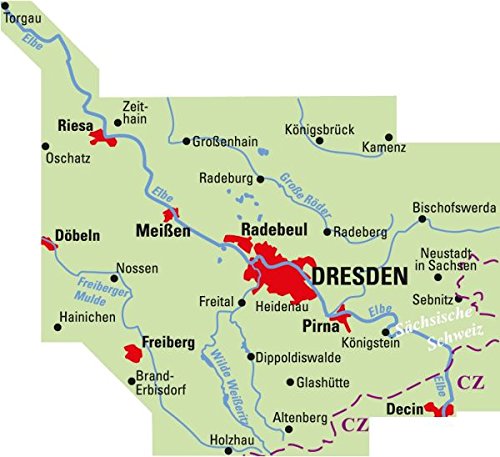 Dresden & env. cycling map (German Edition) Bielefelder Verlag - Wide World Maps & MORE!