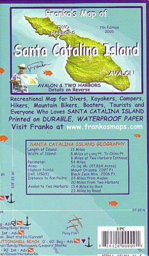 Franko's Map of Santa Catalina Island - Wide World Maps & MORE! - Book - Wide World Maps & MORE! - Wide World Maps & MORE!