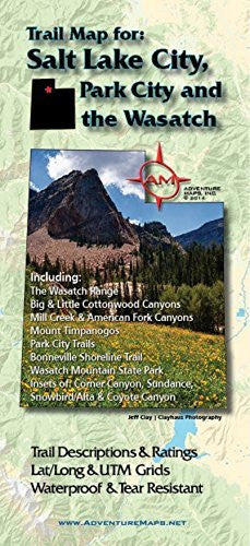 Adventure Maps Salt Lake City, Park City and the Wasatch Trail Map - Wide World Maps & MORE! - Office Product - Adventure Maps - Wide World Maps & MORE!