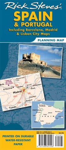 Rick Steves' Spain and Portugal Map: Including Barcelona, Madrid and Lisbon - Wide World Maps & MORE! - Book - Steves, Rick - Wide World Maps & MORE!