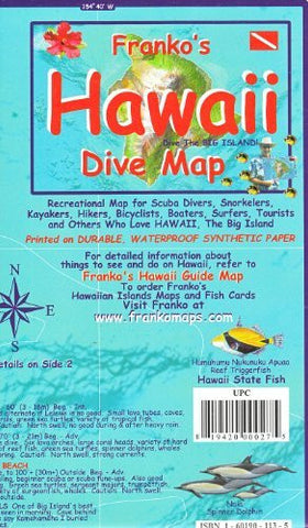 Franko's Dive Map of Hawaii, the Big Island - Wide World Maps & MORE! - Book - FrankosMaps - Wide World Maps & MORE!