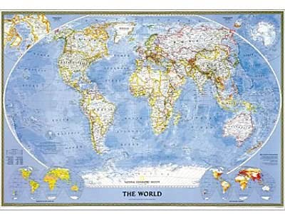 Classic World Wall Map - Laminated - Wide World Maps & MORE!