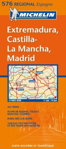 Michelin Map Spain Central: Extremadura, Castilla-La Mancha, Madrid 576 - Wide World Maps & MORE! - Book - Wide World Maps & MORE! - Wide World Maps & MORE!