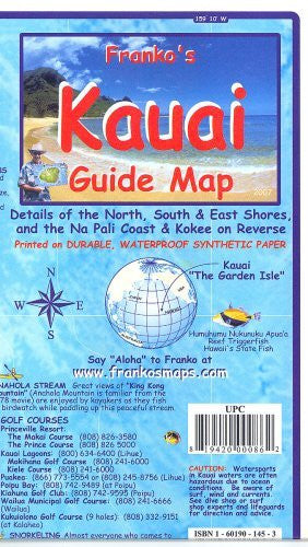 Franko's Kauai Guide Map - Wide World Maps & MORE! - Map - Franko Maps - Wide World Maps & MORE!