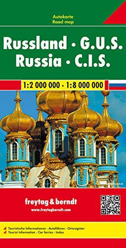 Russia/CIS Map (English, French, Italian, German and Russian Edition) - Wide World Maps & MORE! - Book - Freytag & Berndt - Wide World Maps & MORE!