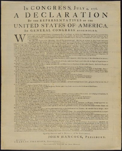 Declaration of Independence: Newsprint Edition -- Matte Laminated - Wide World Maps & MORE! - Map - Wide World Maps & MORE! - Wide World Maps & MORE!