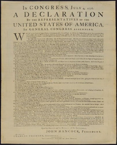 Declaration of Independence: Newsprint Edition -- Matte Laminated - Wide World Maps & MORE! - Map - Wide World Maps & MORE! - Wide World Maps & MORE!