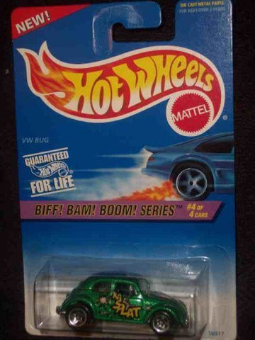 Biff! Bam! Boom! Series #4 VW Bug #543 5-Spokes With HW Logo 1st Base Mint 1:64 Scale - Wide World Maps & MORE! - Toy - Hot Wheels - Wide World Maps & MORE!