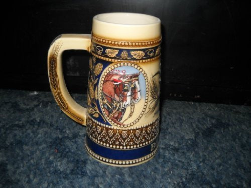 1987 BUDWEISER CS76 THREE-DIMENSION RAISED RELIEF HORSE HEAD CAMEO STEIN - SECOND IN THE HORSESHOE SERIES - Wide World Maps & MORE! - Single Detail Page Misc - Budweiser - Wide World Maps & MORE!