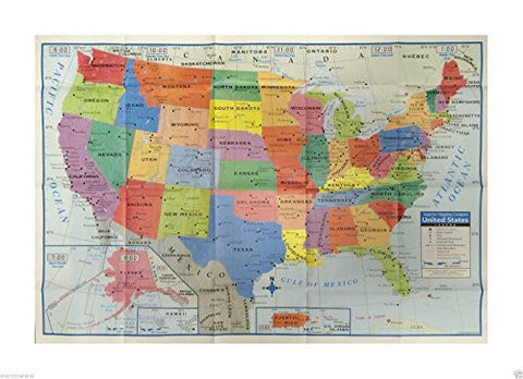 Wennow United States US Wall Map - 40" x 28" USA Large Poster Size - Home School Office - Wide World Maps & MORE! - BISS - WennoW - Wide World Maps & MORE!