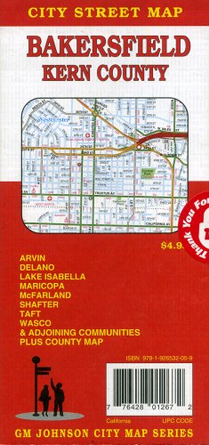 Bakersfield and Kern County Road Map - Wide World Maps & MORE! - Book - Unknown - Wide World Maps & MORE!