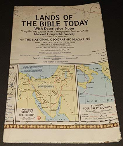 Lands of the Bible Today, National Geographic Map 1967 | Wide World ...