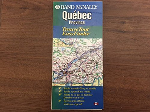 Rand McNally Quebec Province: Trouvetout Easyfinder - Wide World Maps & MORE! - Book - Wide World Maps & MORE! - Wide World Maps & MORE!