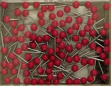 1/16 Inch Map Tacks - Red (100 pins per box) - Wide World Maps & MORE! - Office Product - Moore - Wide World Maps & MORE!