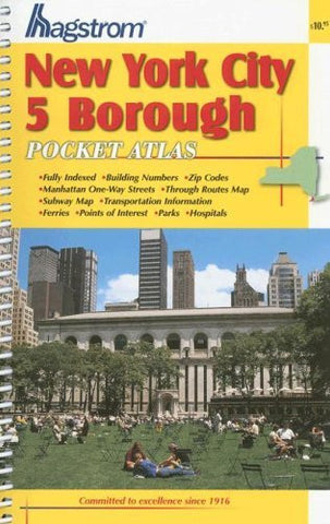 Hagstrom New York City 5 Borough Pocket Atlas (Hagstrom New York City Five Borough Atlas (Spiral/Laminated)) - Wide World Maps & MORE! - Map - Hagstrom Map Co - Wide World Maps & MORE!