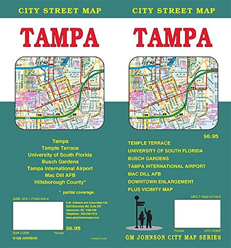Tampa, Florida Street Map [Unknown Binding] GM Johnson - Wide World Maps & MORE!