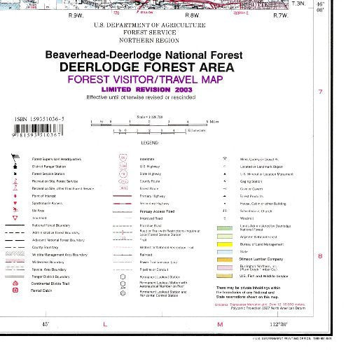 Beaverhead-Deerlodge National Forest: Deerlodge Forest Area Forest Visitor / Travel Map - Wide World Maps & MORE! - Book - Wide World Maps & MORE! - Wide World Maps & MORE!
